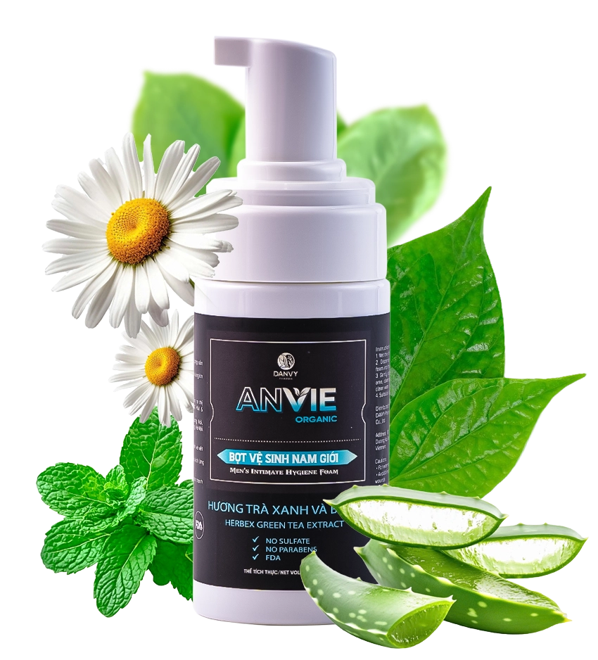Danvy Pharma - Dược Mỹ Phẩm Chăm Sóc Cơ Thể Từ Thiên Nhiên - Bọt Vệ Sinh Anvie Organic 12 Anvie-organic-nam-danvypharma