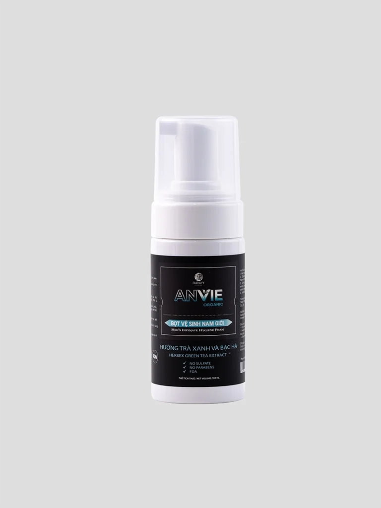 Bot Ve Sinh Nam Gioi Anvie Organic Huong Tra Xanh & Bac Ha 100ml-danvypharma
